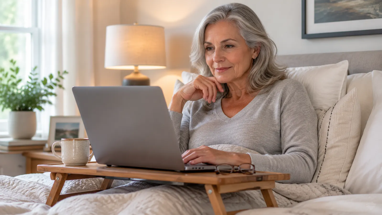 How to Work Comfortably From Bed With a Lap Desk
